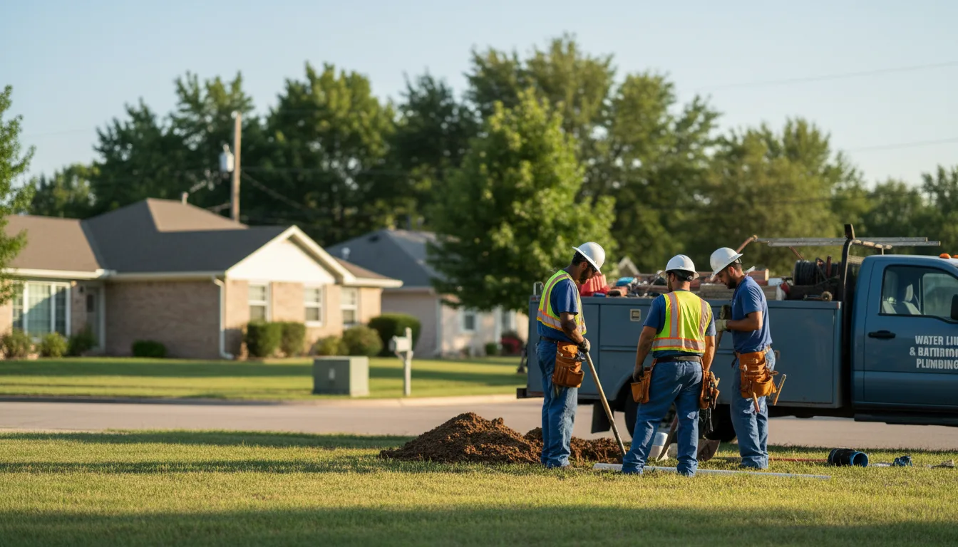 Residential water line and bathroom plumbing service in Ottsville, PA